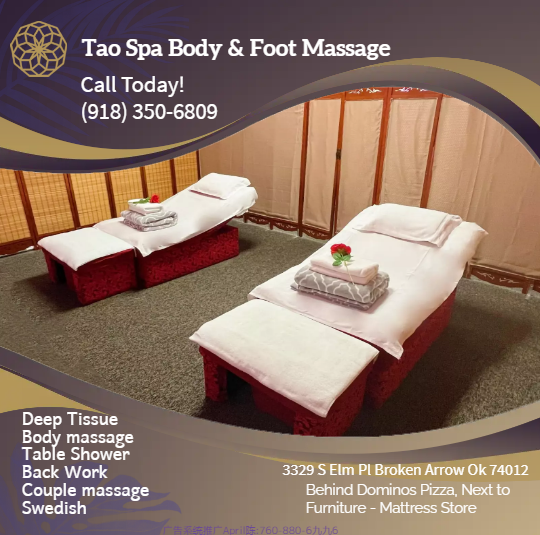 All types of massage are available here from top of the head to the tips of the toe's. Deep Tissue, Swedish Massage, Reflexology,