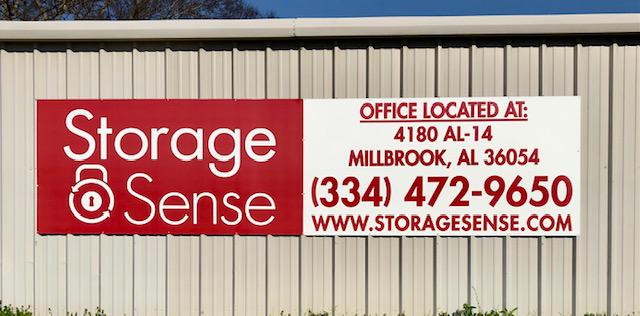 Signage at Storage Sense in AL