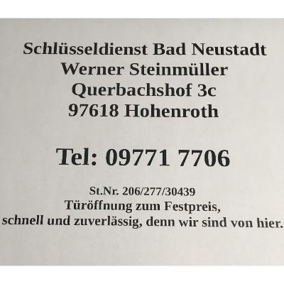 Schlüsseldienst Steinmüller in Bad Neustadt an der Saale - Logo