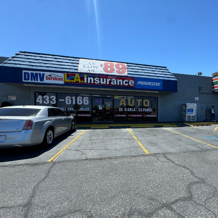 Exterior office of the L.A. Insurance Agency located at 5015 East Tropicana Ave. in NV 