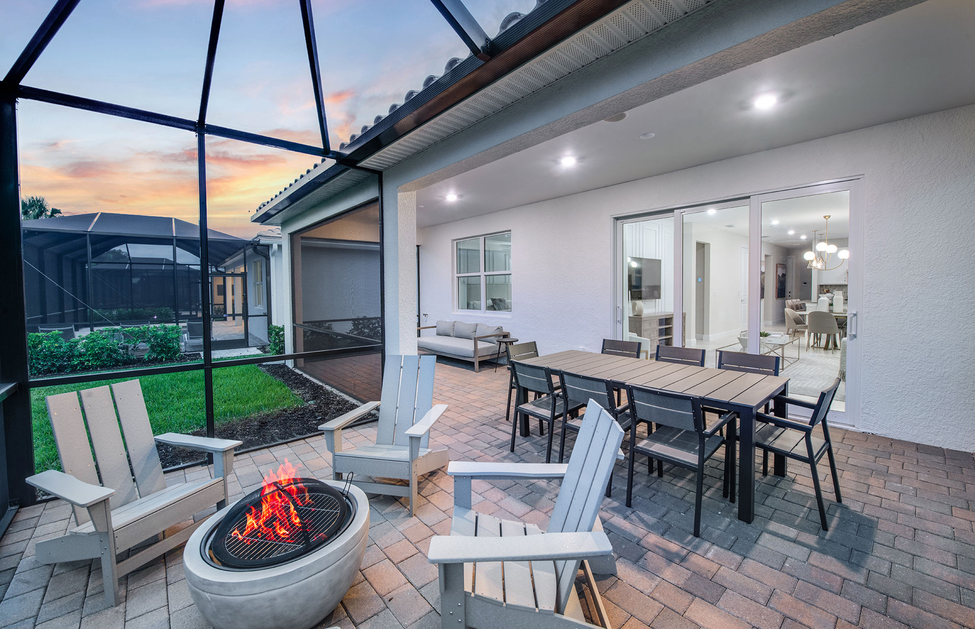 Extended lanai with outdoor space for you, family & friends to enjoy