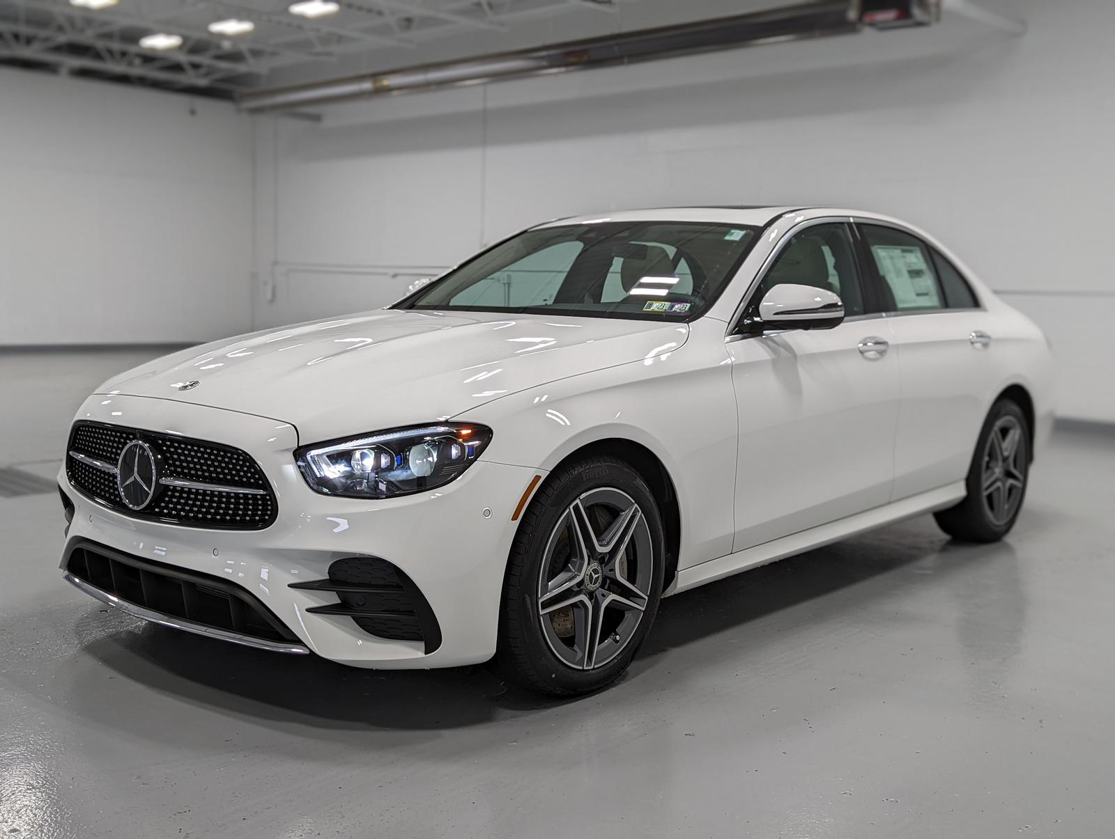 2022 Mercedes-Benz E 350 4 Matic Sedan in Polar White.