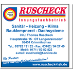 Kundenlogo Sanitär-Heizung-Klima-Bauklempnerei Innungsfachbetrieb Ruscheck