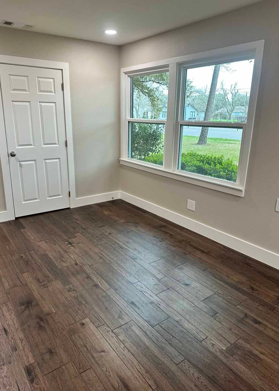 New vinyl window installation done by Restoration Window Co., the dedicated window replacement division of Byars Construction in Victoria, Texas.