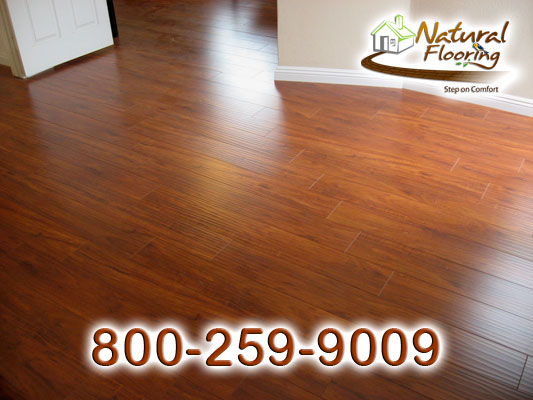Brazilian Cherry Handscraped Laminate Floor