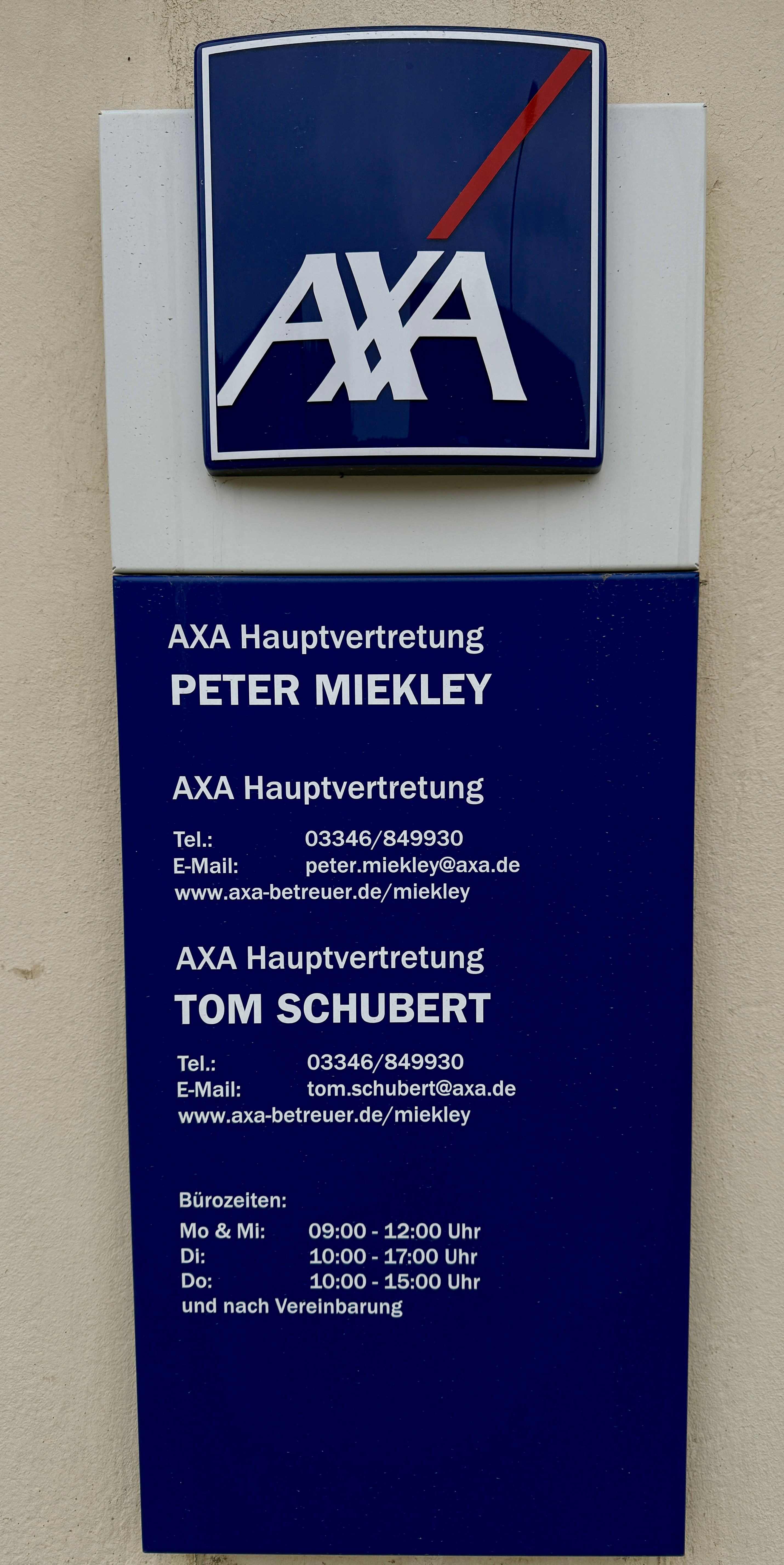 AXA Versicherung Peter Miekley & Tom Schubert, Frankfurter Straße 17 in Seelow