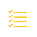 Completed checklist icon.