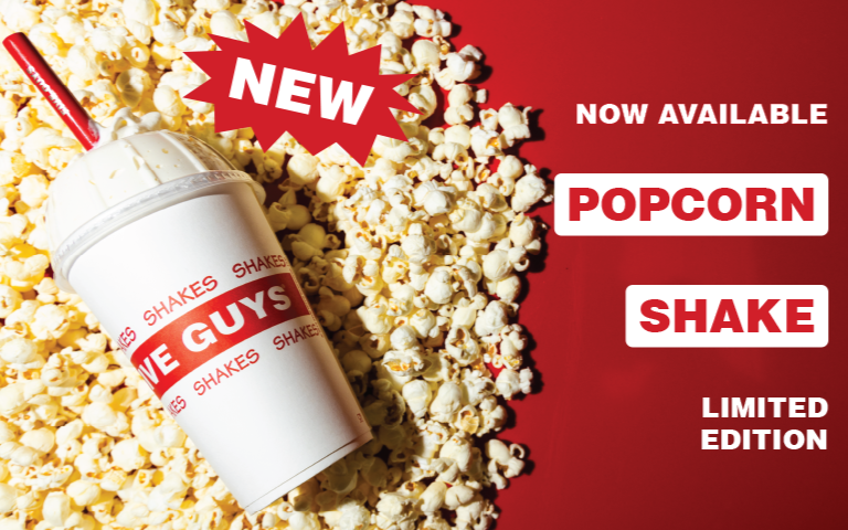 Five Guys Popcorn Milkshake now available!