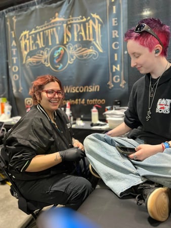 Images Beauty is Pain Tattoo and Body Piercings