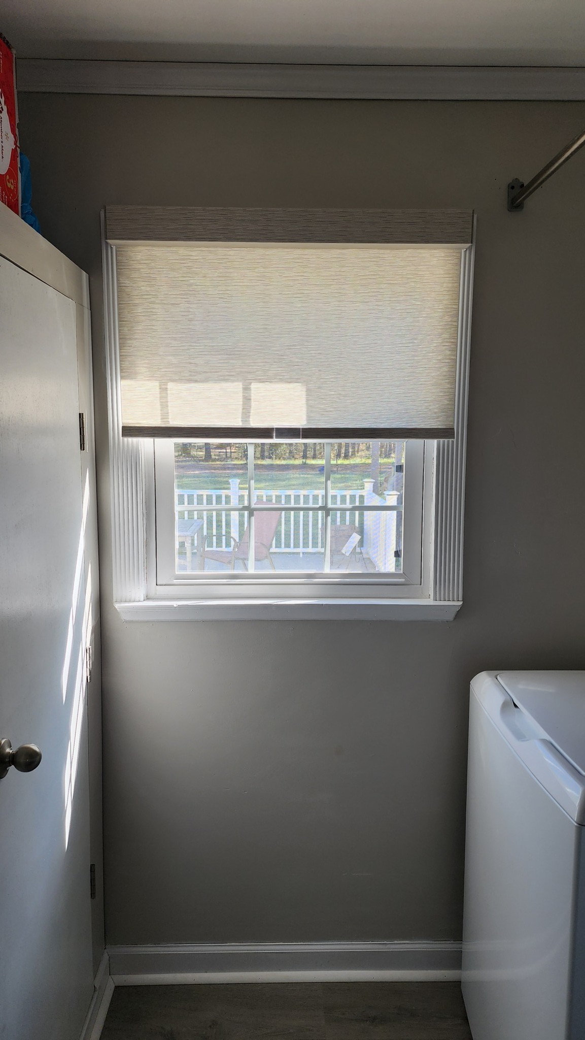 Roller Shades in the laundry room