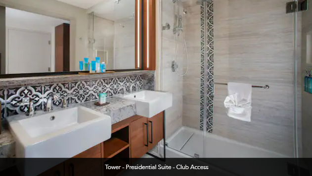 Disney's Coronado Springs Resort Tower Presidential Suite Bathroom