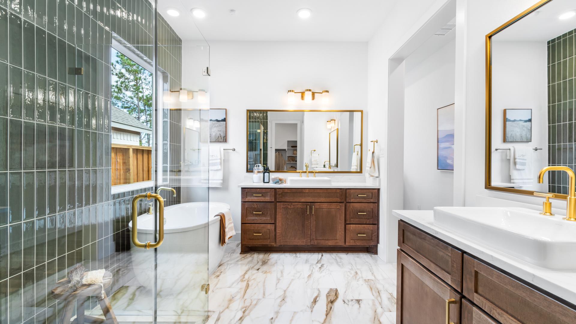 Spa-inspired primary baths