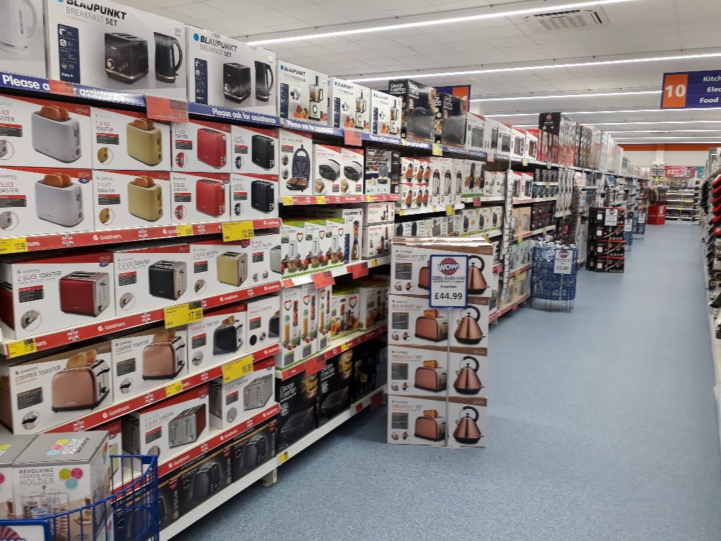 B&M's new store at Cromwell Retail Park, Wisbech boasts a huge electricals range.