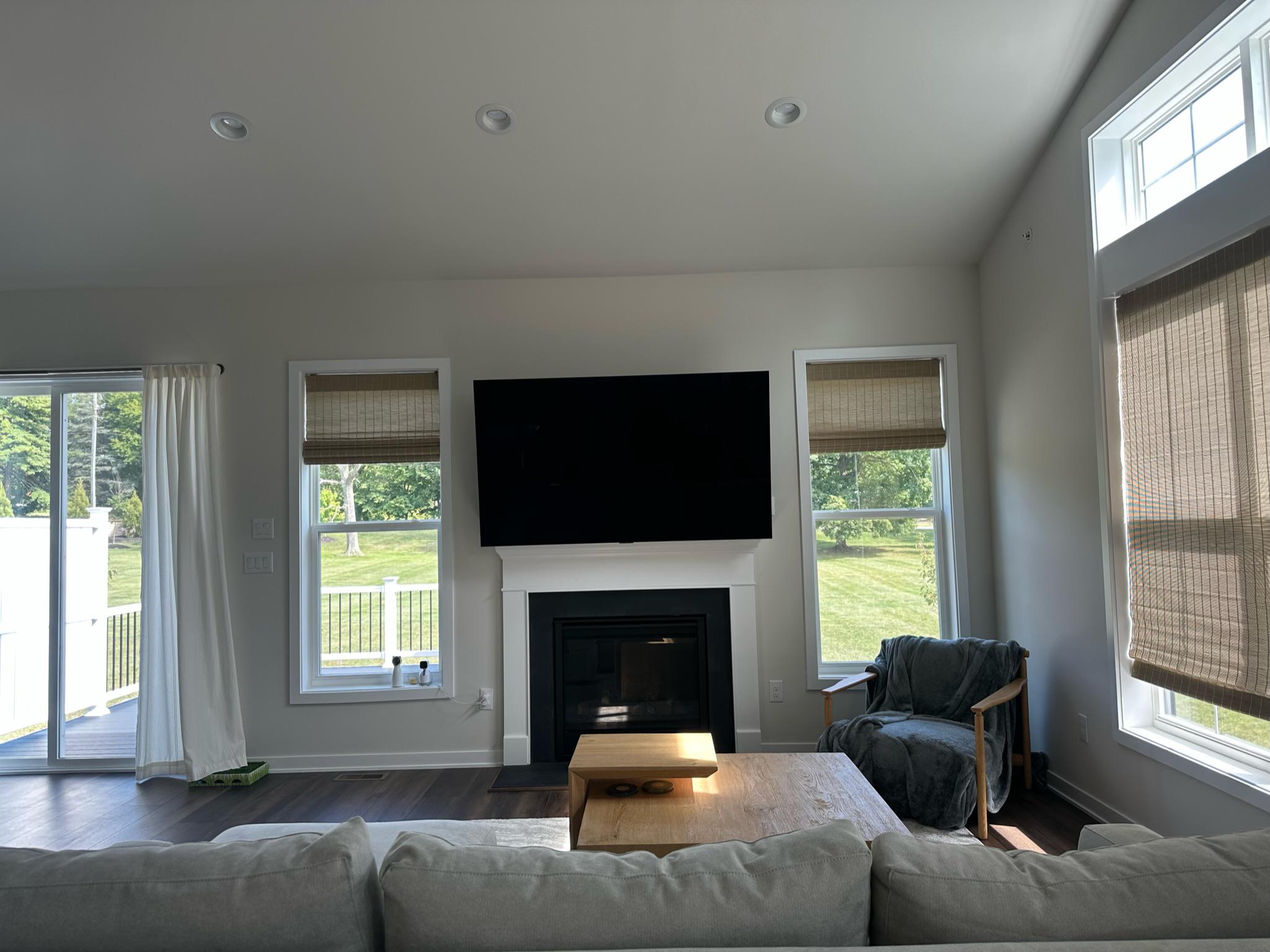 Natural woven wood shades are a great way to bring a touch of nature to your Jenkintown, PA living room.