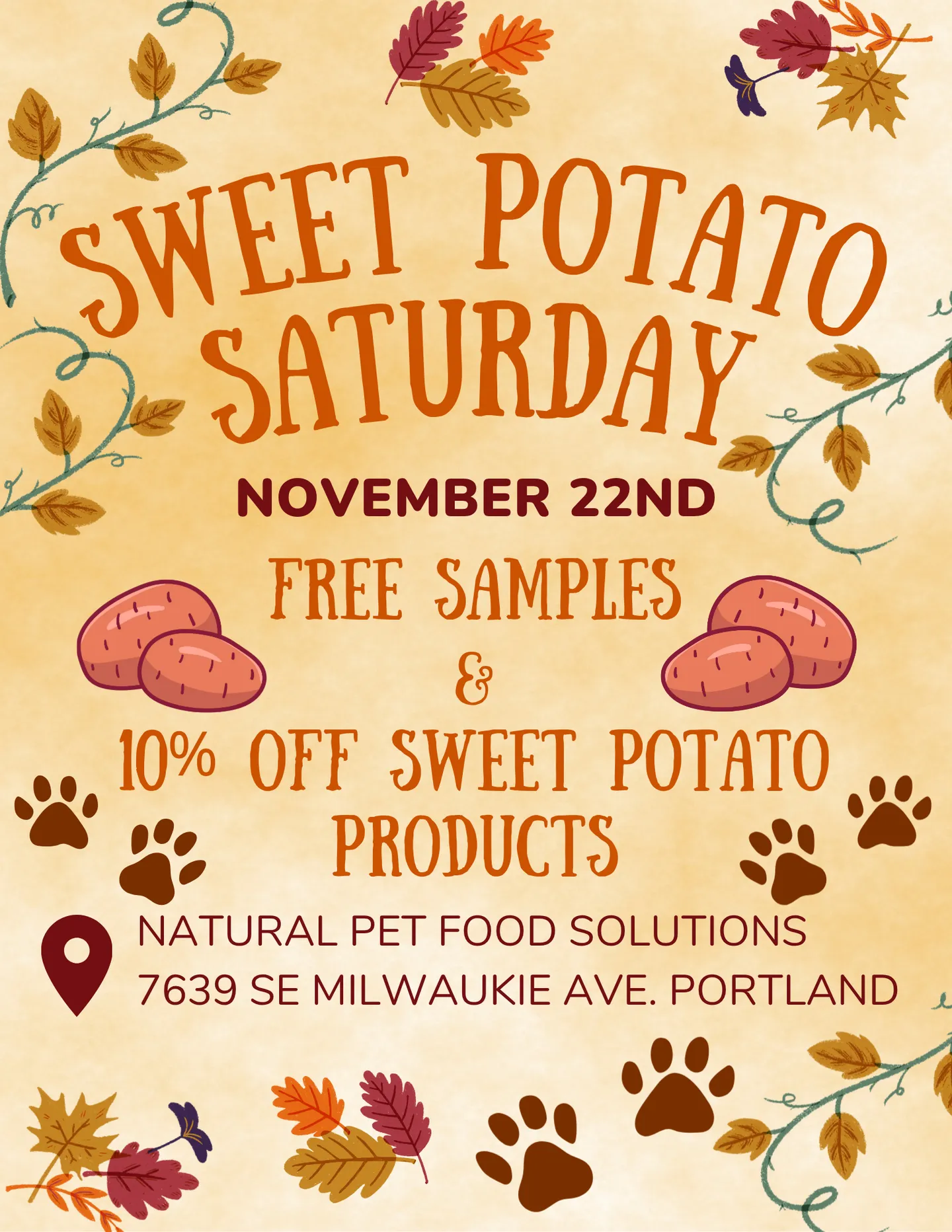 Image of Local Pet Event Sweet Potato Saturday Nearby