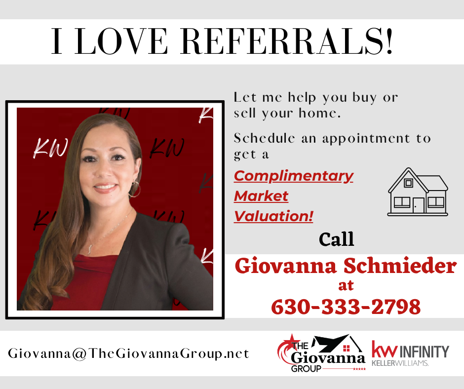 Schedule an appointment to get a Complimentary Market Valuation. We are a full-service professional real estate group. We Make it Simple Because We Care. The Giovanna Group-Keller Williams Infinity 105 E Spring St, Yorkville, IL, United States, Illinois (630) 333-2798