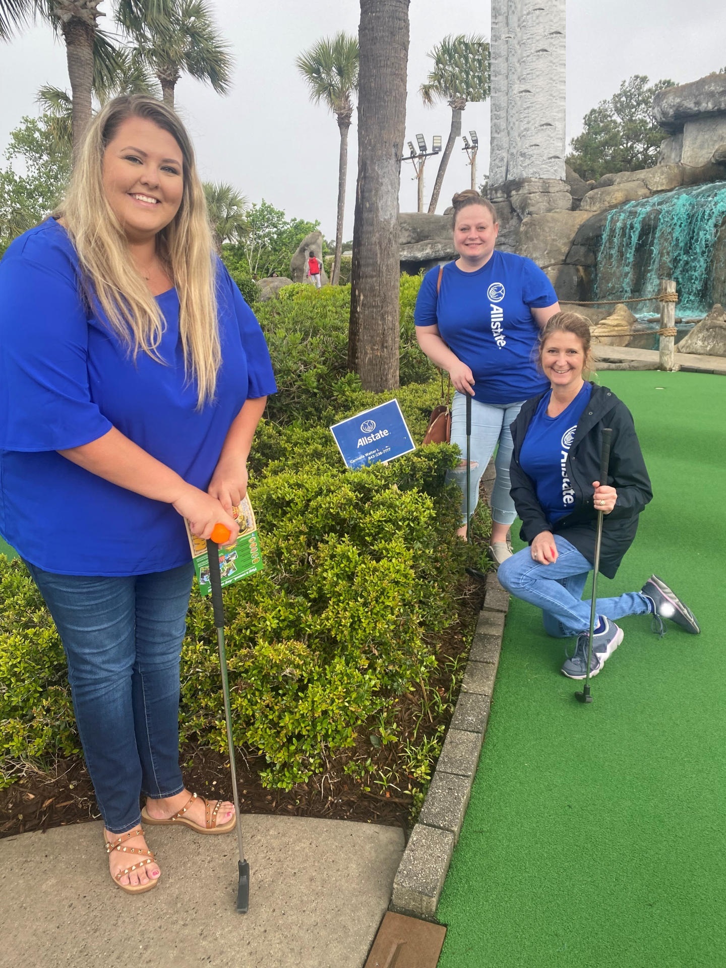 Allstate Agency Team participated in Mini Golf Tournament April 22. 2023 in Myrtle Beach, SC hosted by the Myrtle Beach Sunrise Rotary Club to benefit the Boys and Girls Club of Myrtle Beach.  It was rainy day, but we weathered through it!  Such fun was had by all!