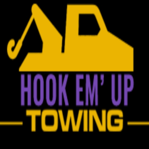 Hook Em' Up Towing Logo