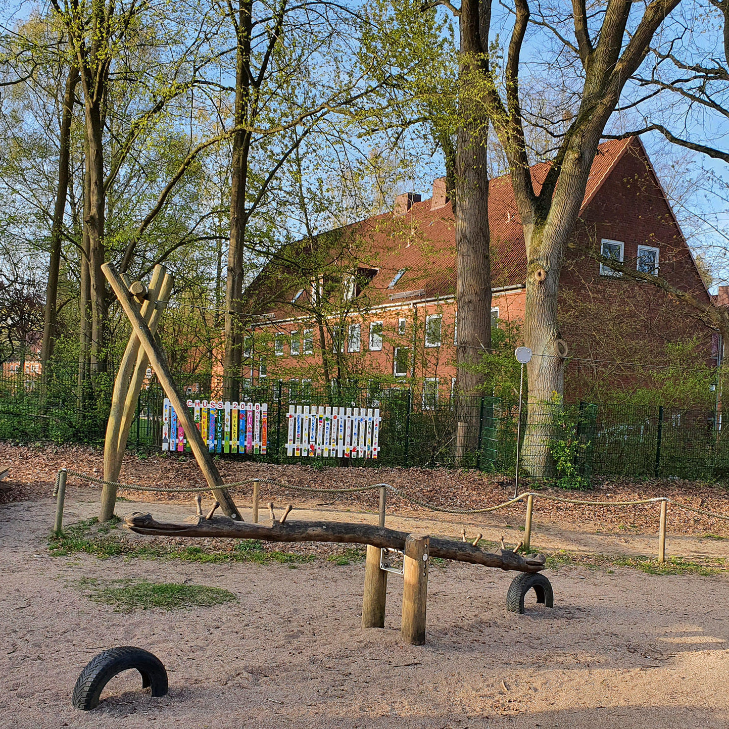 Auf dem Spielplatz der Johanniter-Kita Traumland in Schwarzenbek.