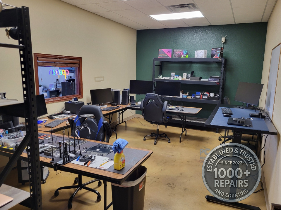 RodgersPC repair shop equipment and workspace
