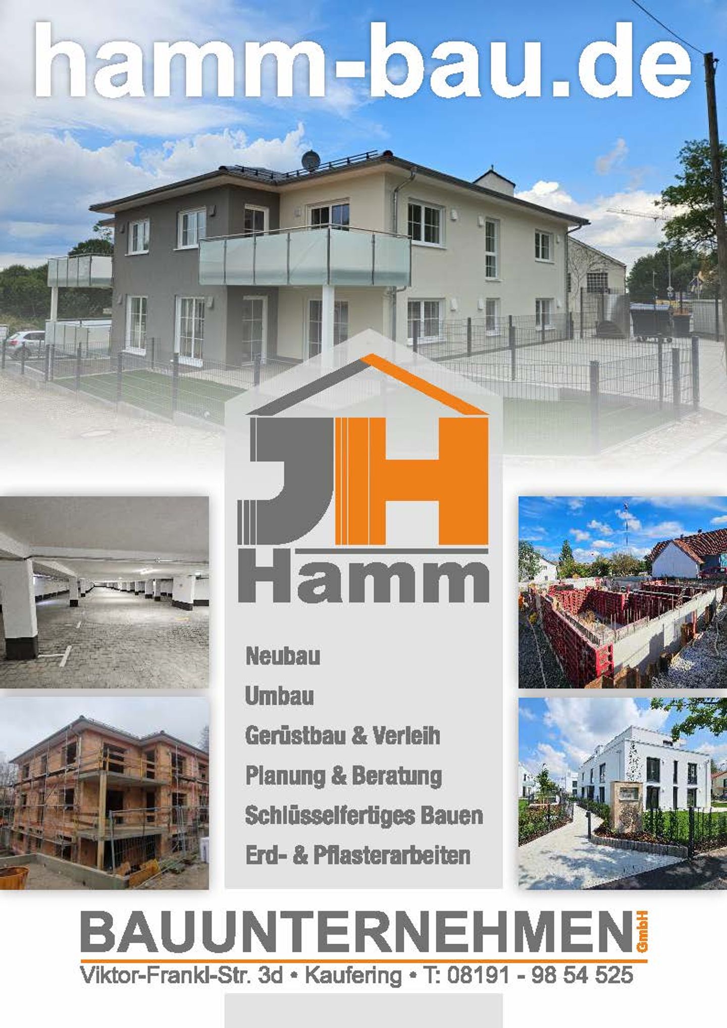 Hamm Bauunternehmen GmbH, Viktor-Frankl-Str. 3 D in Kaufering