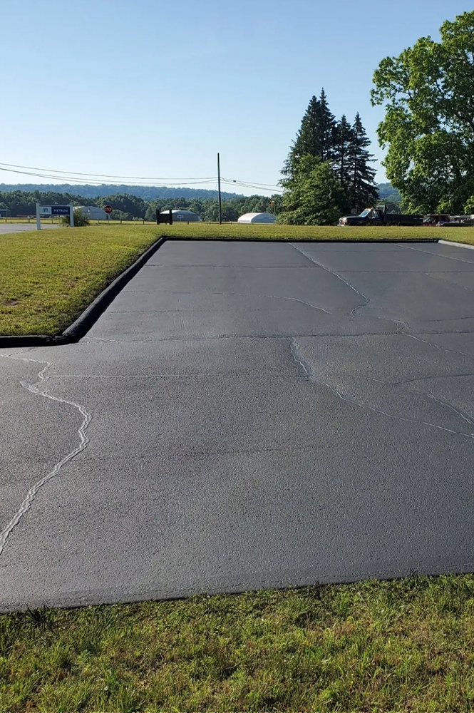 Client purchased property and wanted to have parking lot repaved.  CDS Asphalt Services decided on a more cost-effective solution that involved crack filling and one coat of eco-friendly asphalt sealer for a 25,000 sq. ft. parking lot.