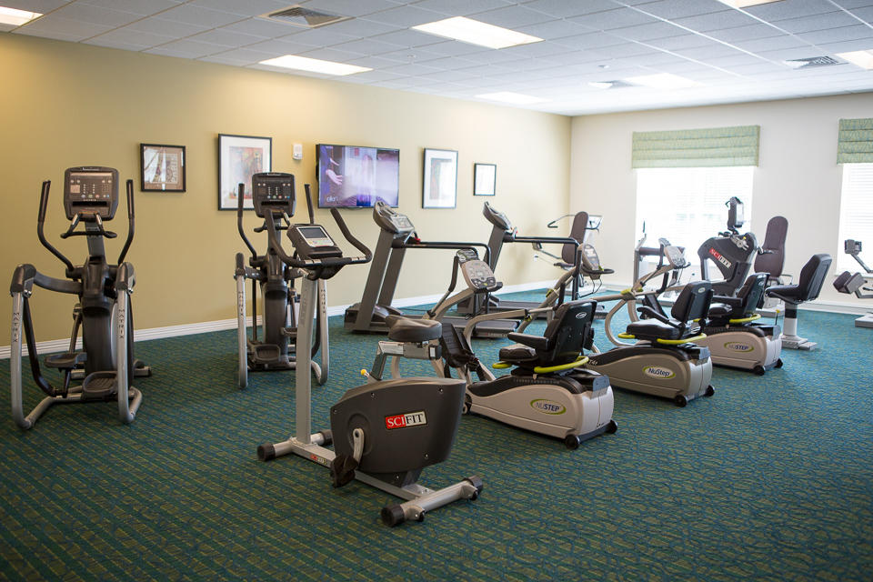 The Village at Orchard Ridge, senior living retirement community in Winchester, Virginia. Engage Center fitness center.