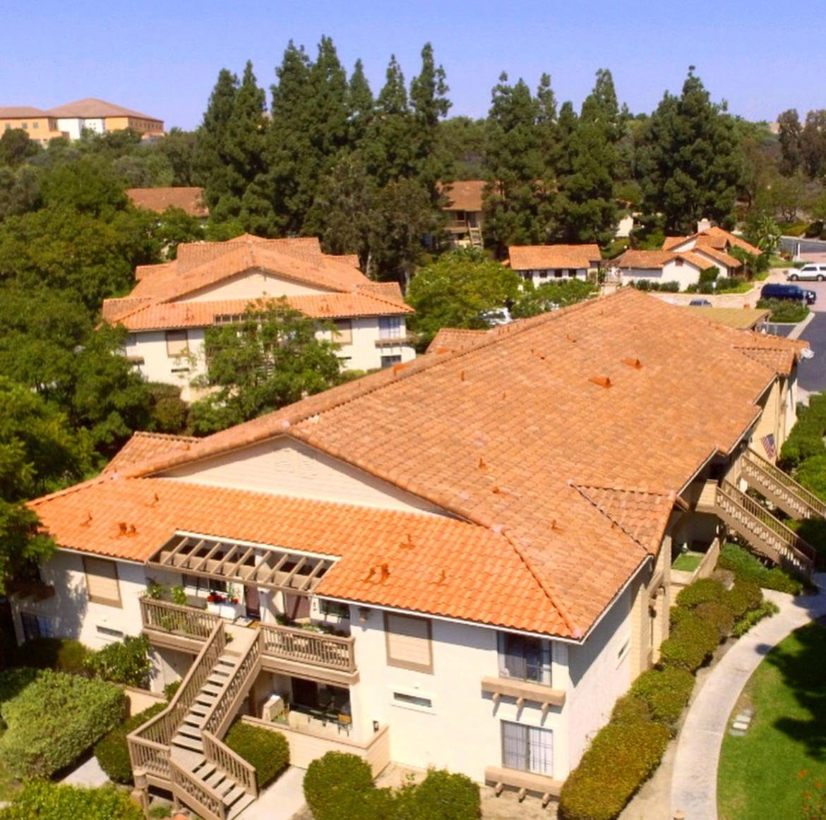 Commercial building tile roof replacement San Diego