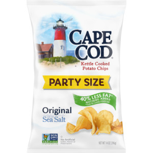 Cape Cod Potato Chips, Less Fat Original Kettle Chips, Party Size 14 Oz Party Size featured image