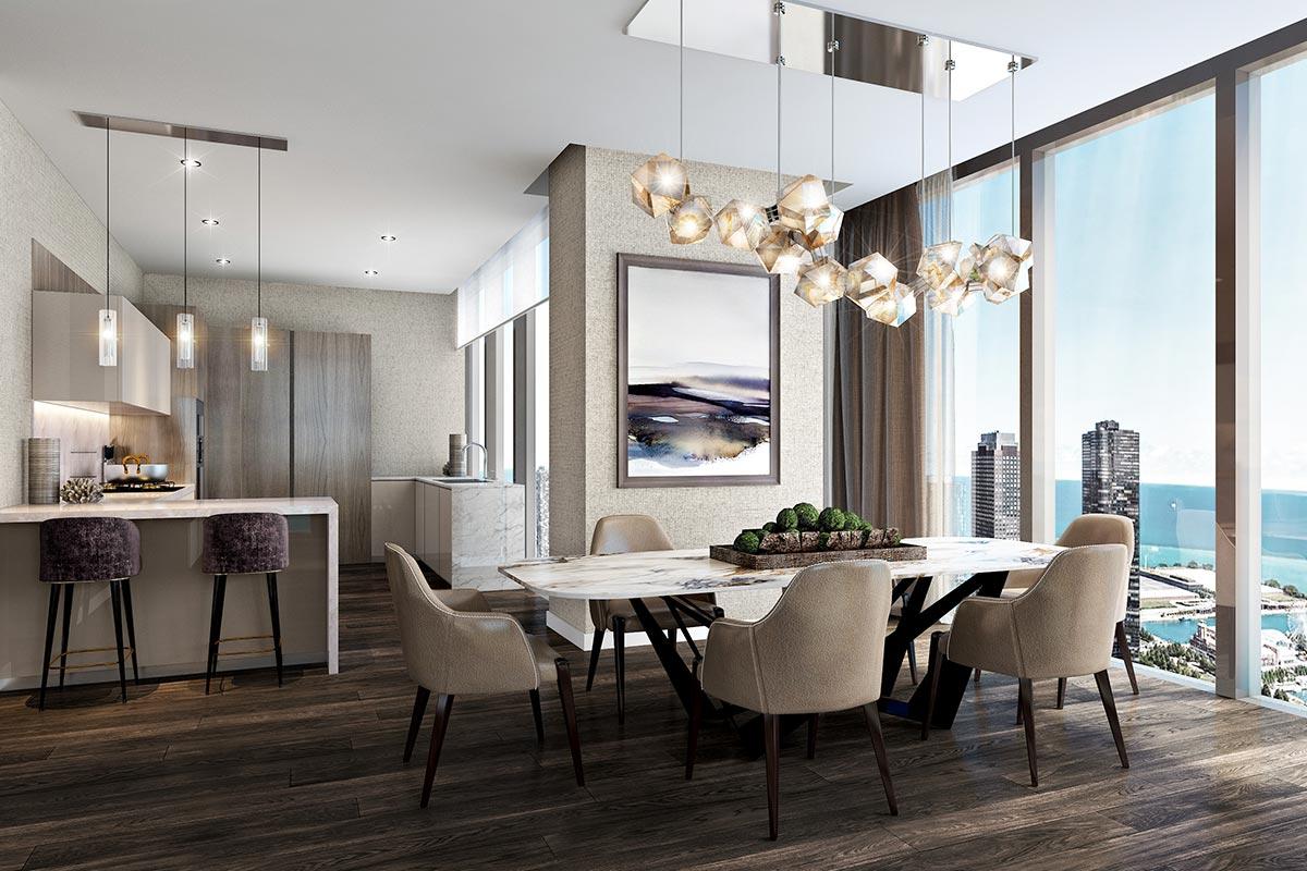 St. Regis Chicago Residence Dining Areas