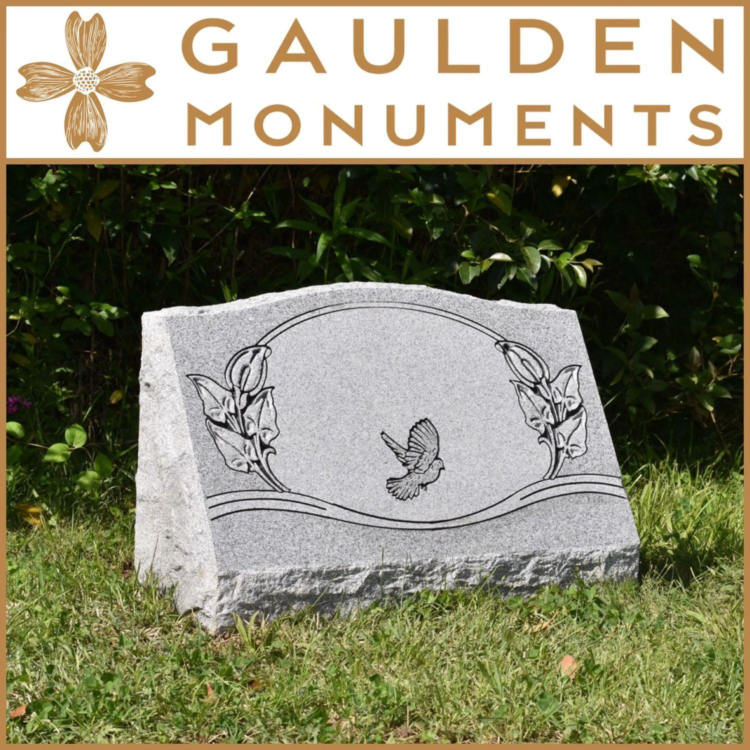 Slant Memorial made by Gaulden Monuments