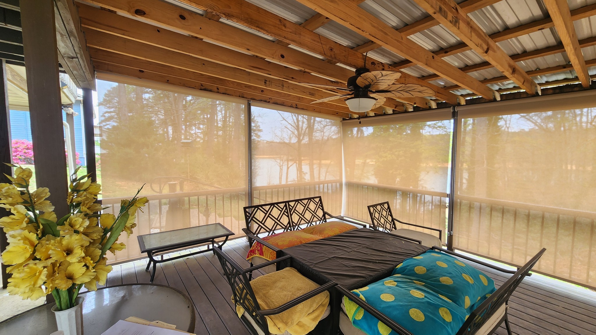 Exterior Solar Shades are a great way to block harsh sunlight