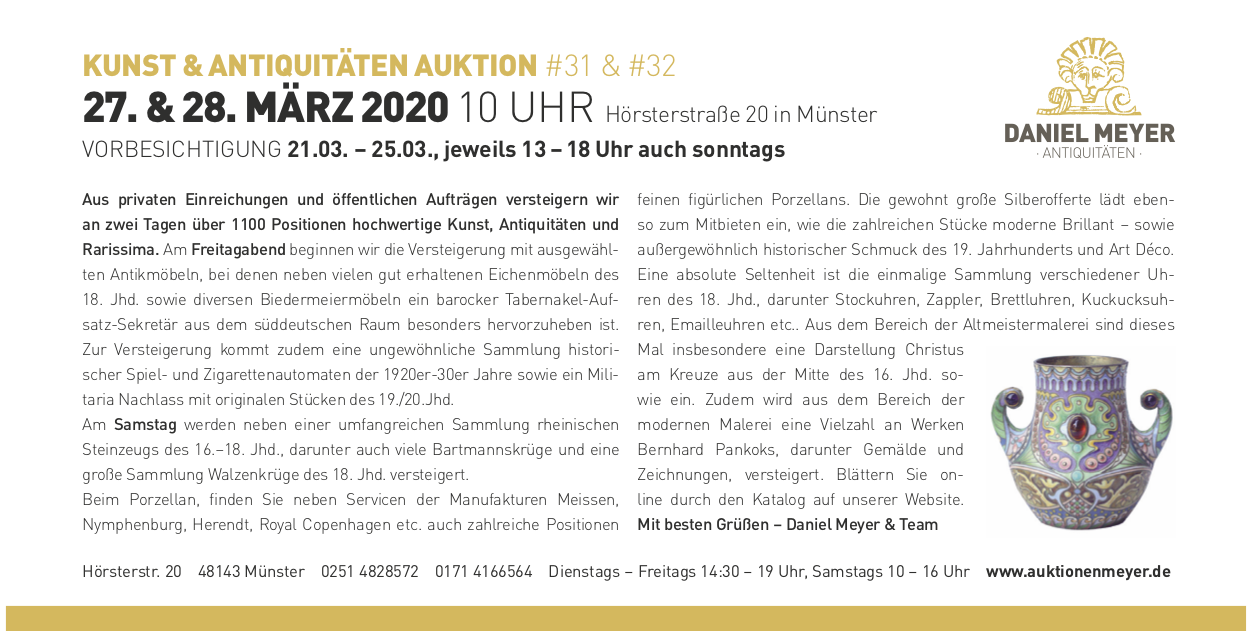Daniel Meyer Antiquitäten und Auktionen Münster 0251 4828572