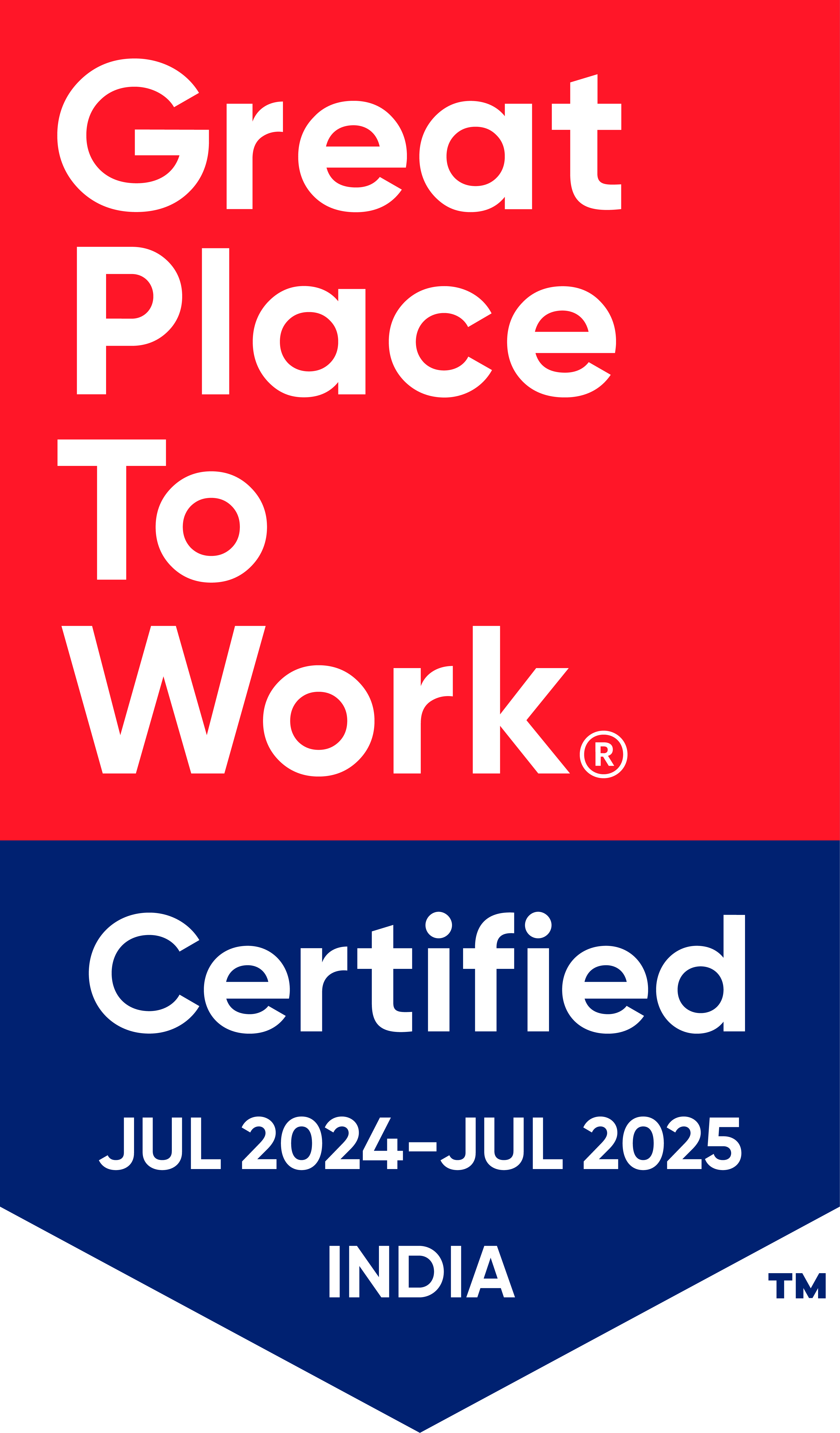 India’s Great Place to Work Certification 2024-2025 logo