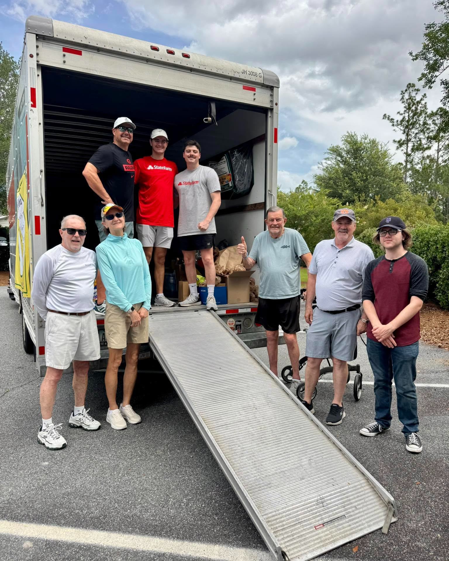 Zach, Will and Sam are volunteered at the Loaves and Fishes Fill the Truck food drive in Savannah Quarters. Donations benefit local communities in Pooler, Bloomingdale and Port Wentworth!