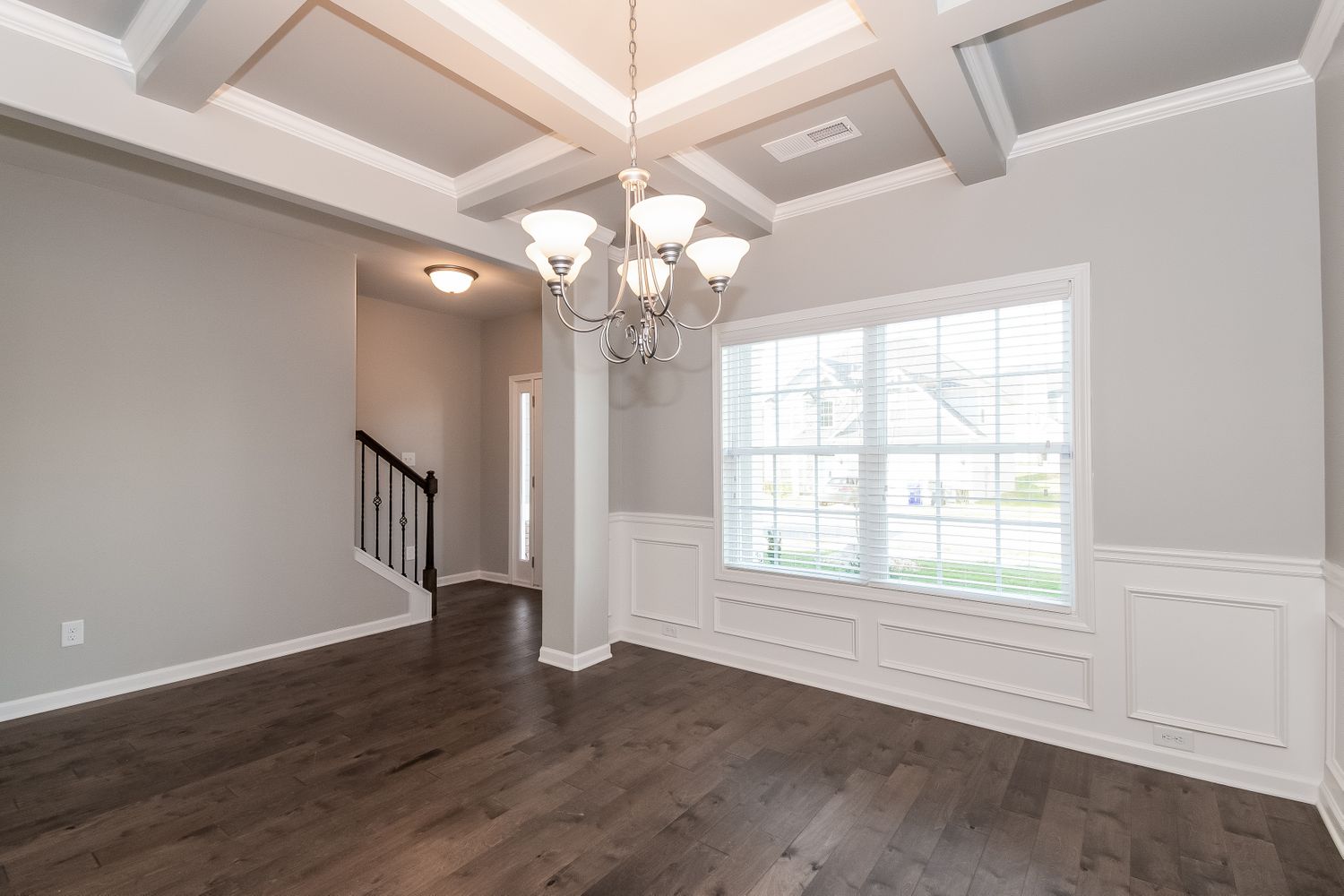 Gorgeous dining area with wood flooring at Invitation Homes Atlanta.