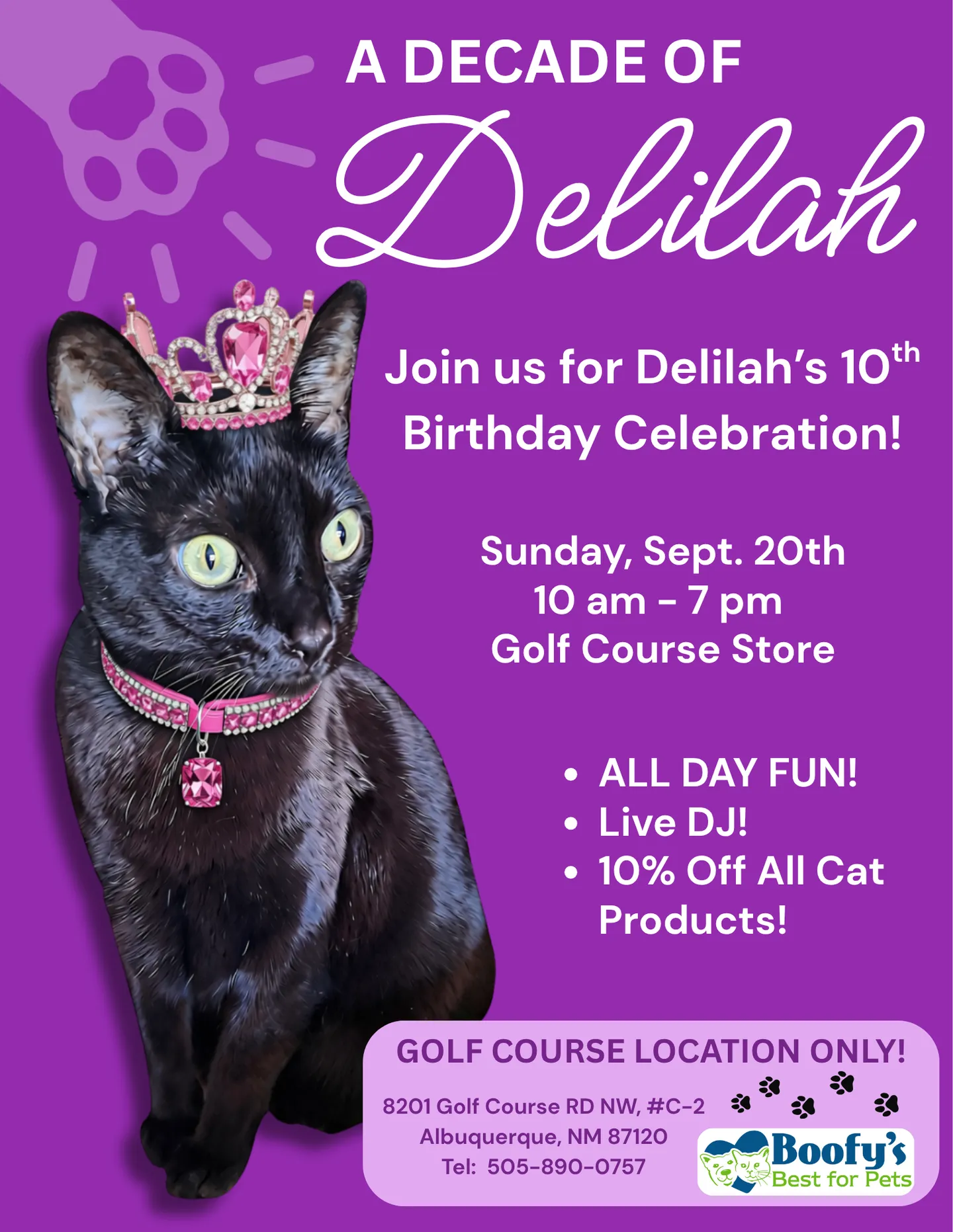 Image of Local Pet Event Delilah's 10th Birthday Bash (Golf Course store) Nearby