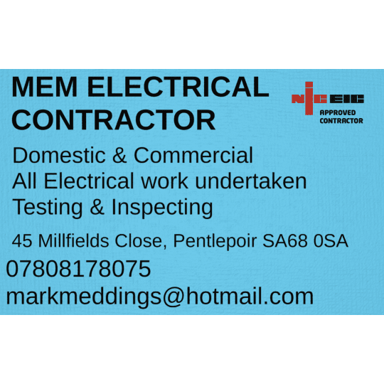 MEM Electrical - Kilgetty, Dyfed SA68 0SA - 07808 178075 | ShowMeLocal.com