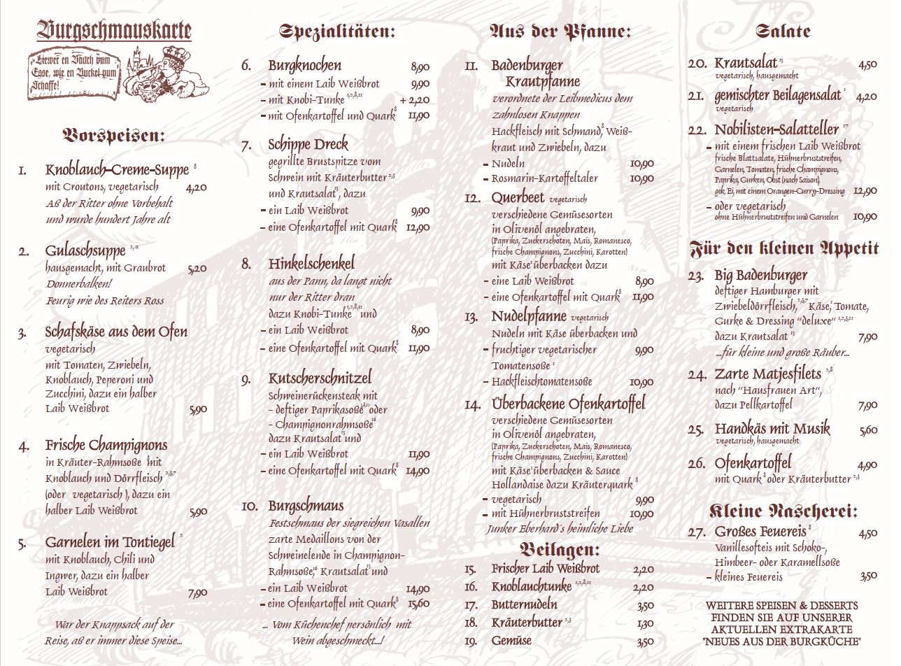 Kundenbild groß 1 Gaststätte Badenburg Ritterkeller