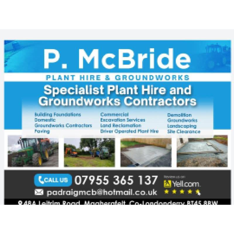 P. McBride Plant Hire & Groundwork Logo