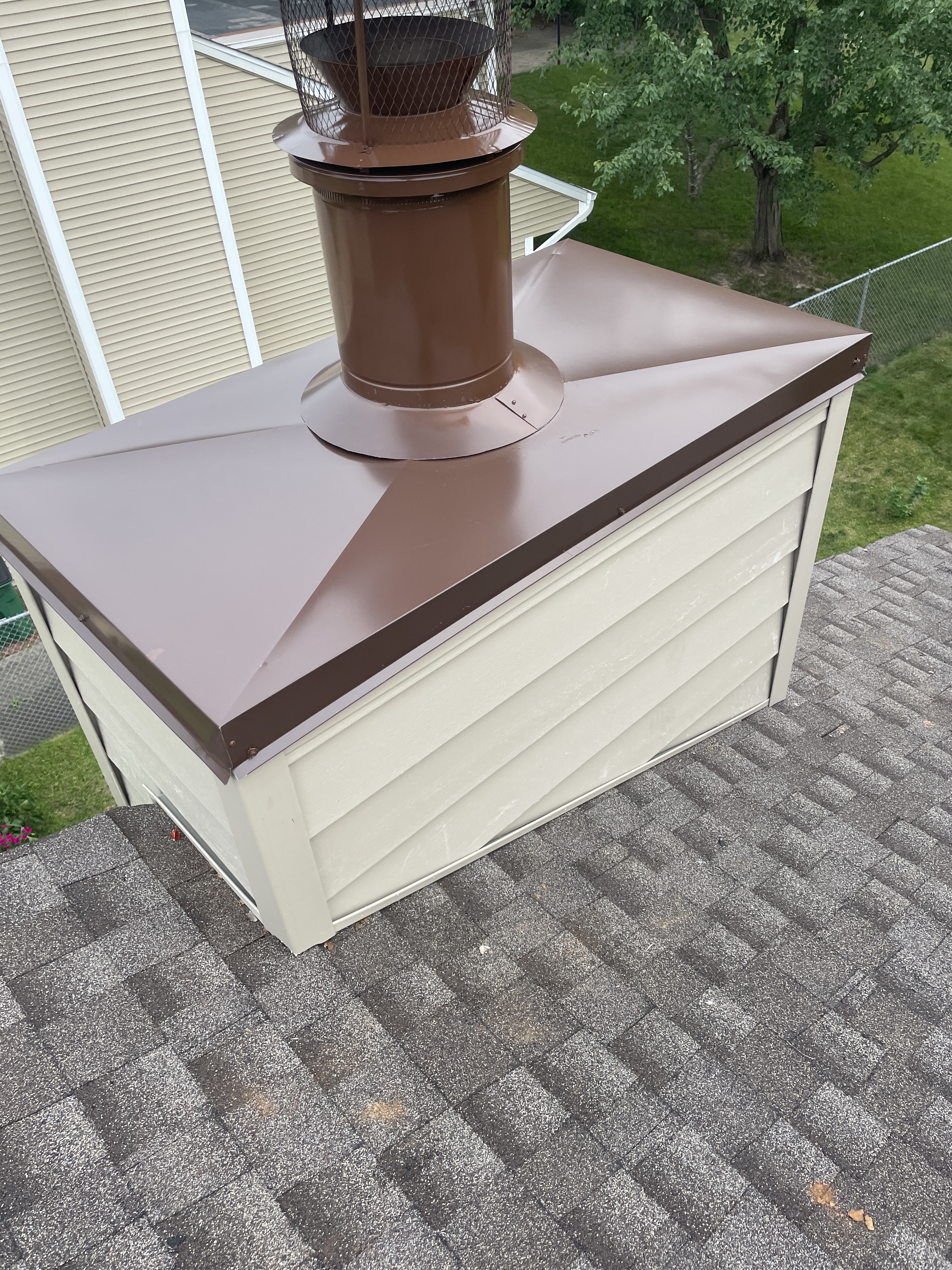 Chimney cap restoration in Clive IA - Right Roofing & Siding