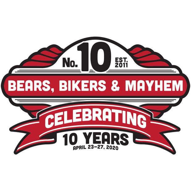 Bears, Bikers & Mayhem, A Project of The Black & White Party, Inc. Logo