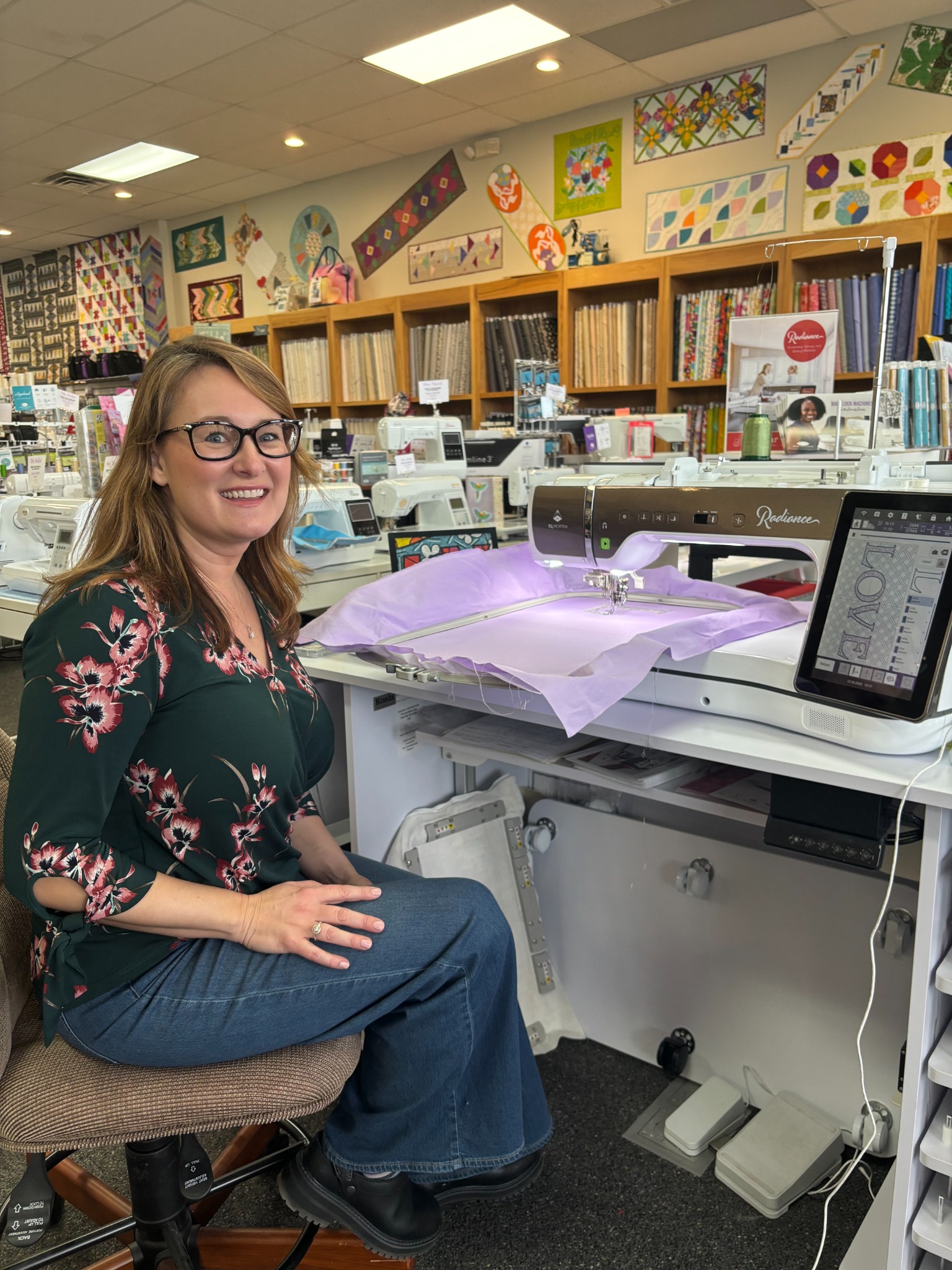 Discover the Radiance embroidery machine at Decorative Stitch. From personalized embroidery to quilting and sewing projects, our premium machines help makers bring every creative idea to life with precision.