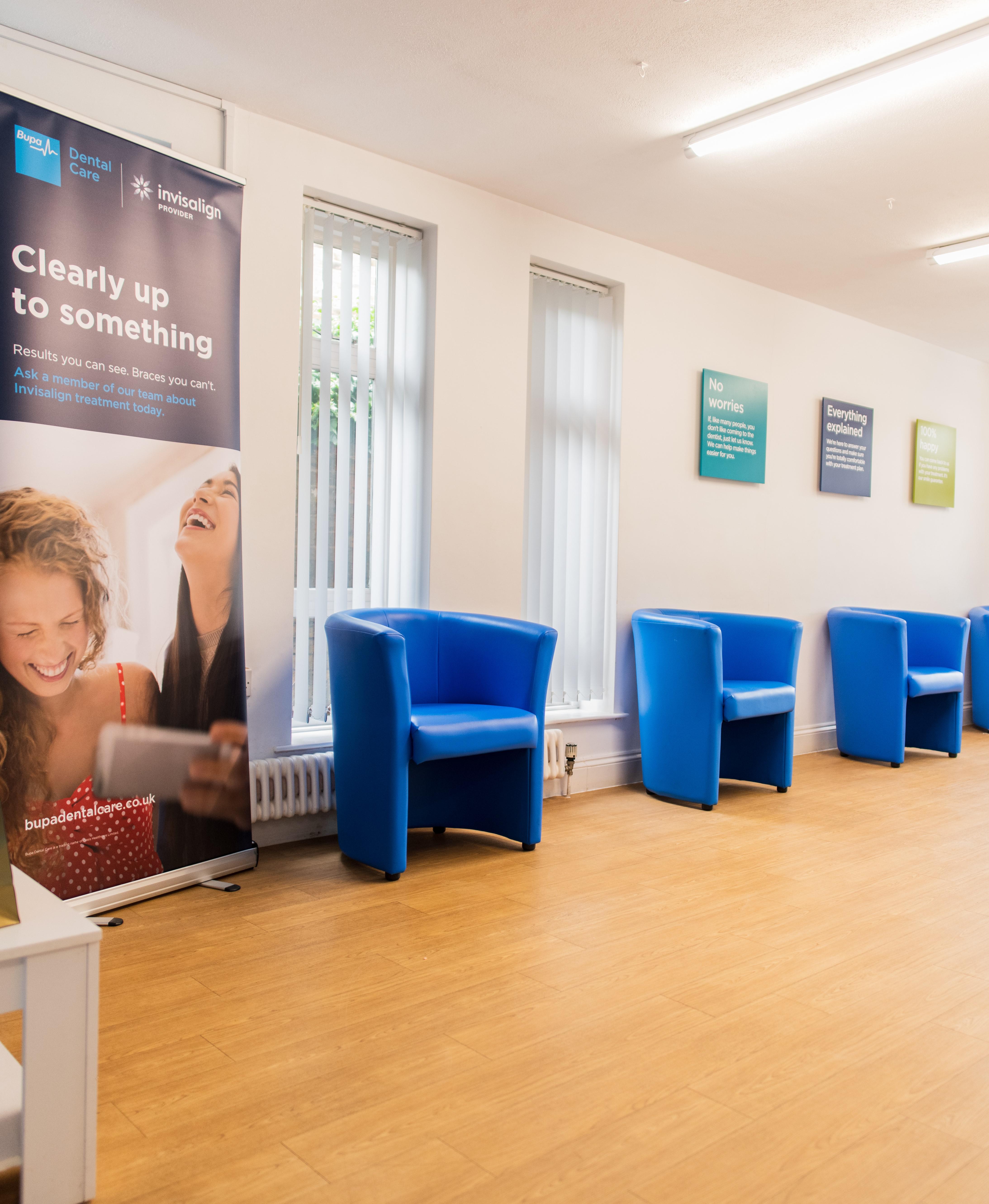 waiting room Bupa Dental Care Chelmsford Chelmsford 01245 251027