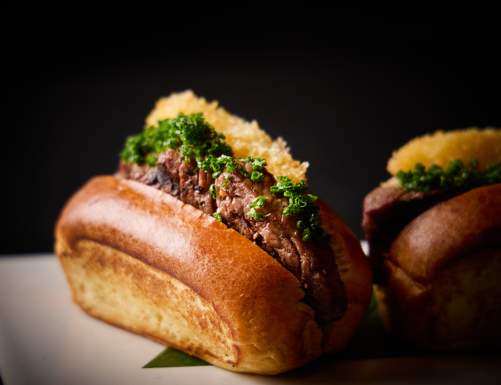8 at The Londoner, Wagyu Hot Dog Gorgonzola Hash Brown, Habanero Kick