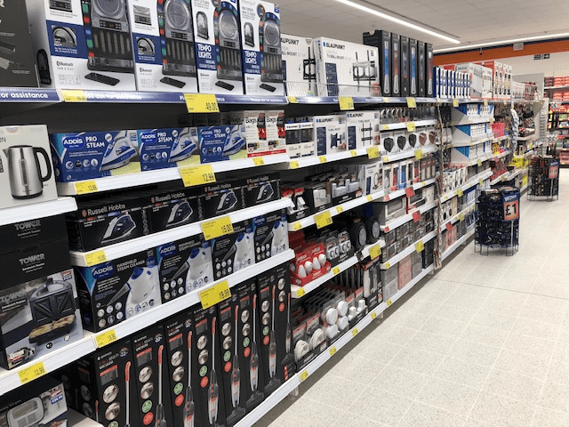 B&M's brand new store in Hoyland stocks a great range of electrical items for the home, including TVs, Bluetooth speakers, toasters, irons and much more.