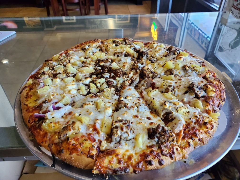 Specialty Jamaican Jerk pizza!