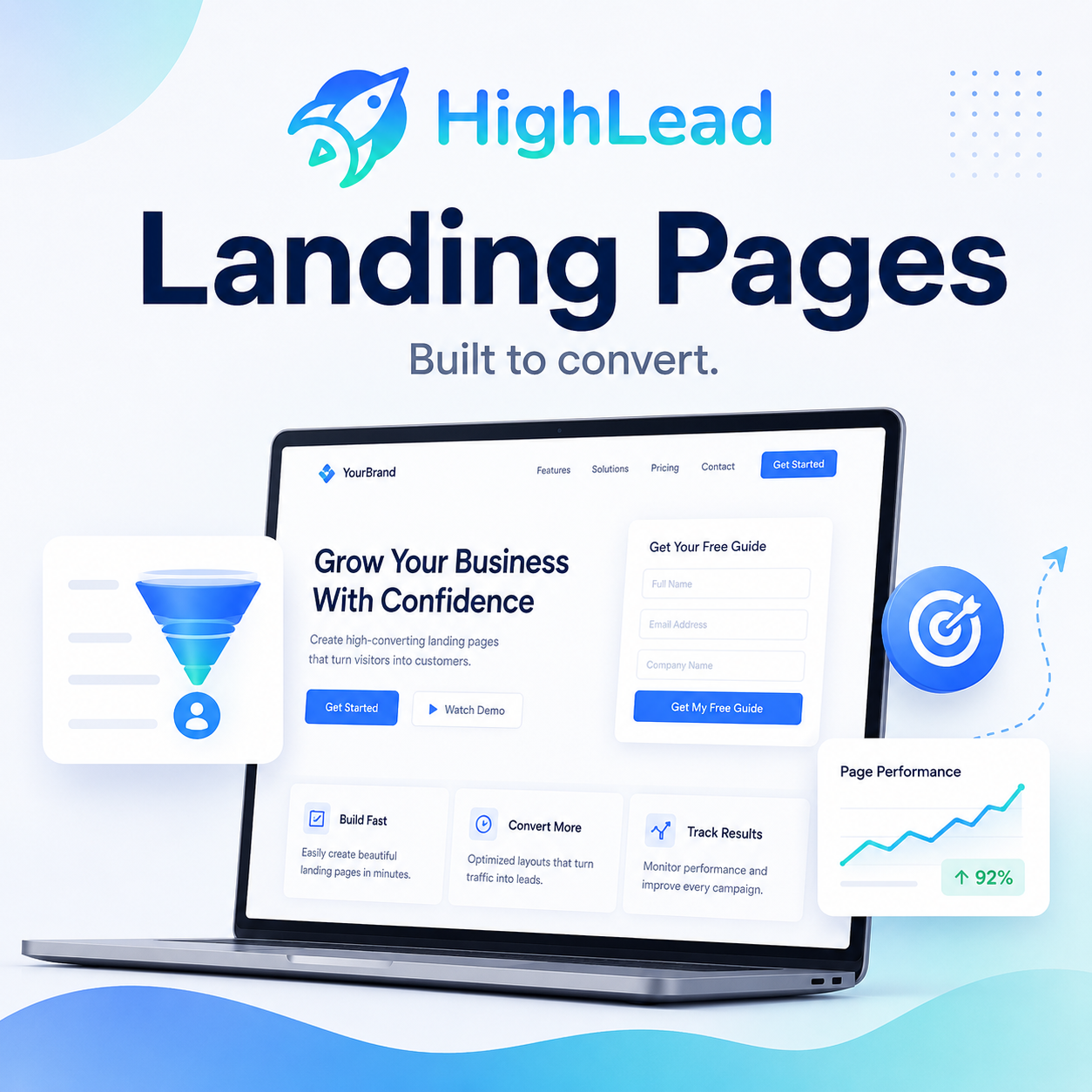 Landing Pages
HighLead builds focused landing pages designed to support advertising campaigns, improve conversion rates, and turn more clicks into qualified leads.