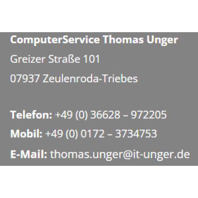 Unger Thomas Computer Service in Zeulenroda Triebes - Logo