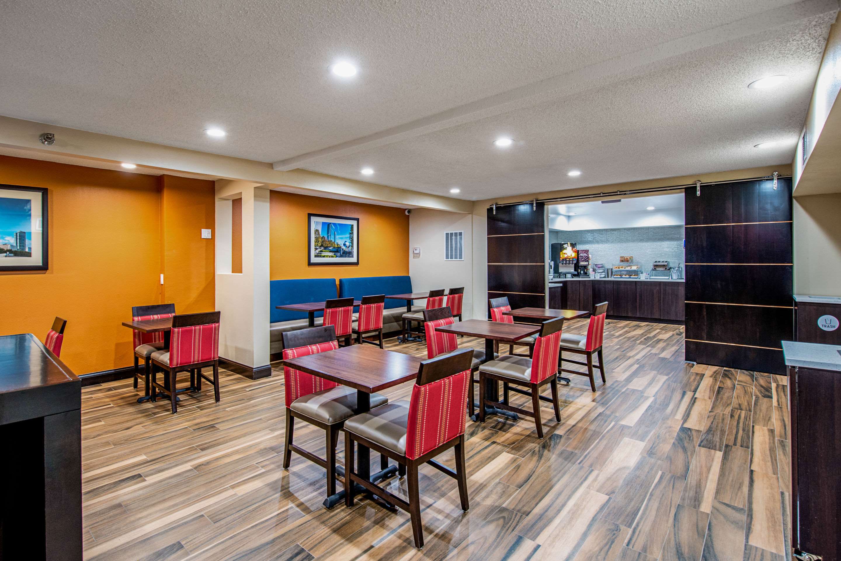 Spacious breakfast area